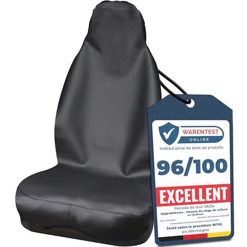 upgrade4cars Housse de Siege Voiture Universelle Avant Individuel Noir Impermeable pour Sport Chien Enfant Conducteur | Protection Siège Auto Universel Couvre...