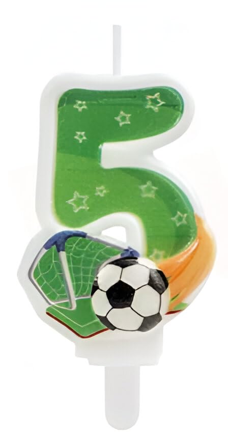 AMZSystems - Velas de aniversário futebol números 0 1 2 3 4 5 6 7 8 9 10 11 12 decoração bolo infantil e adultos velas temáticas bola de futebol para festa desportiva aniversário ads (5)