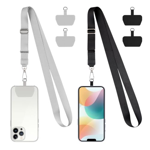 Phone Lanyard and Phone Tether Tab Patches,Universal Phone Case Patch 2 Black - Photo 11 sur 12