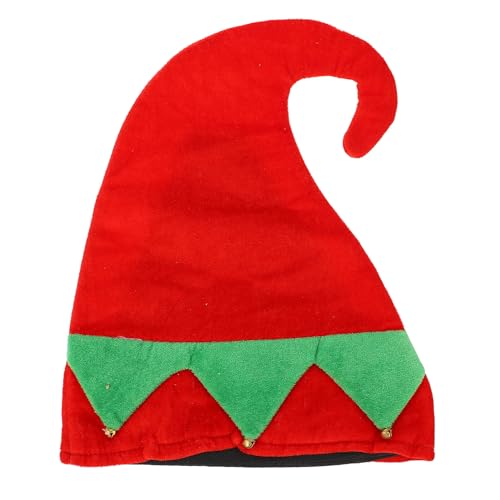 Gatuida Sombrero de Fiesta Navideña de Tela de Felpa Suave Accesorio para Disfraz de Navidad Diseño Clásico Rojo y Blanco Adecuado para Fiestas y Eventos Navideños