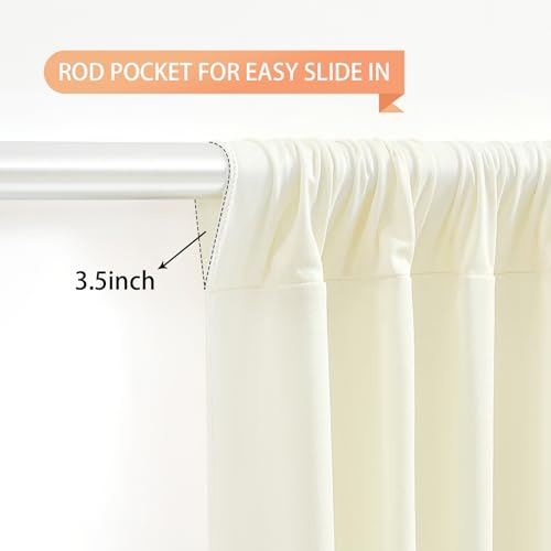 Cortinas Fondo Fotográfico Ivory 6 Paneles 4ft x 10ft miniatura 5