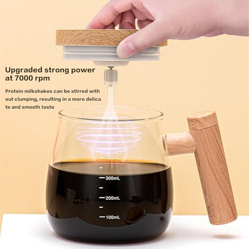 Image of Self Stirring Coffee Mug, High Speed Rechargeble Mixing Cup For Effortless Mixing, Coffee frother Maker Mug, Automatic Blending Cup for Milk Protein Powder at Home Office Travel