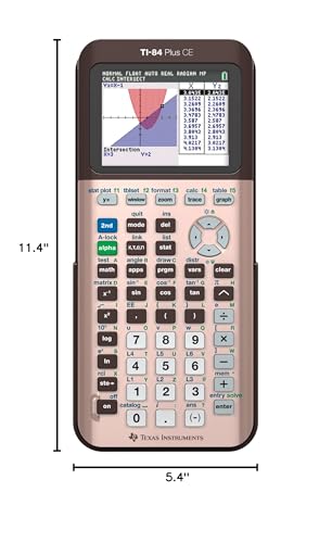 Texas Instruments TI-84 Plus CE Color Graphing Calculator, Rose Gold (Metallic) - Image 9