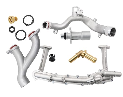 Engine Cooling System Kit Compatible with 2010-2022 Range Rover, 2014-2016 Land Rover LR4, Jaguar XJ XF XE 3.0L V6, 5.0 V8 Supercharged Engine. Replaces# LR122710, AJ814053, C2Z28258.