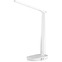 Honeywell lampada da scrivania con porta di ricarica USB – Sunturalux™ H2 dimmerabile Eye Caring LED lampada da tavolo, pieghevole Porlampada da tavoloada da comodino per casa ufficio camera bianco