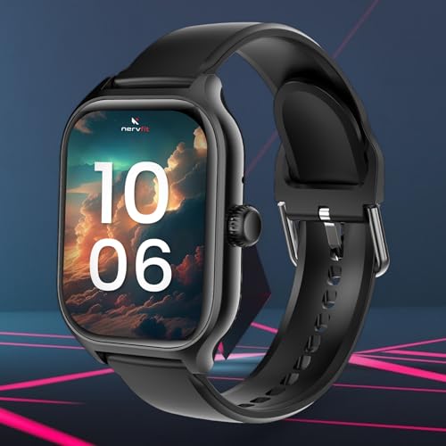 Image of Nervfit Absolute 2.1 inch Smart Watch | Super Large HD Display, Waterproof, Health, Fitness and Sports Tracking, AI Voice Assist, Camera Control, Find My Phone and Watch Function