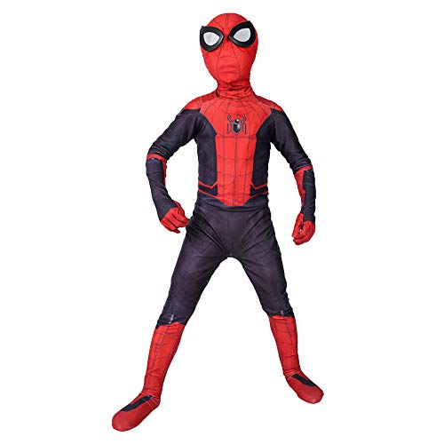 QQWE Traje De Cosplay De Spiderman para Niños Spider-Man Lejos De Casa Traje De Disfraces Traje De Niños Traje De Spandex Ropa De Juego De rol,Children-M