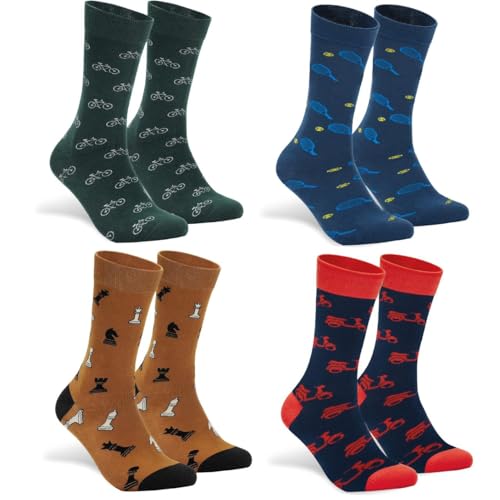 DIVER SOCKS 4 Pares de Calcetines hombre divertidos-Calcetines
