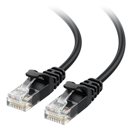 Cable Matters 10Gbps Snagless Cat 6 Ethernet Cable - 25ft, Slim Profile Cat 6 Cable, Cat6 Cord, Thin Ethernet Cord, Black