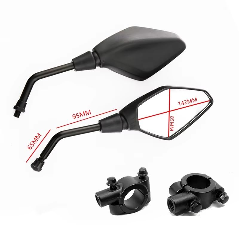 Espejo retrovisor de 10mm convexo que soluciona la vibración y falta de visión trasera en moto 2