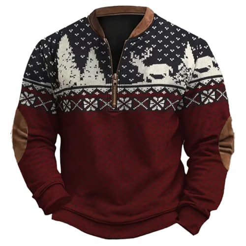 Generisch Herren Weihnachts-Sweatshirt im Norweger-Stil -...