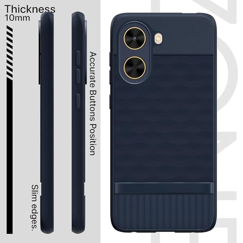 Image of Shockproof Case for Poco C71 4G / Redmi A5 4G | Full Camera Protection | TPU Flexible Back Cover for Poco C71 4G / Redmi A5 4G (Steel Blue)