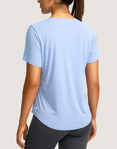 Image of Women's Short Sleeve Workout Shirts UPF 50+ Sun Protection T-Shirts Quick Dry Breathable Gym Running Hiking Tops for Women