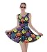 CowCow Womens Halloween Witches Cats Bats Skull Ghost Pumpkin Monster Skater Dress, XS-5XL