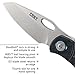 CRKT Trask Folding Pocket Knife: D2 Blade Steel, Deadbolt Lock, Everyday Carry, Plain Edge Sheepsfoot Blade with Satin Finish, Thumb Hole Open, Nylon Handle 5375