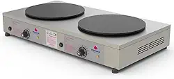 Chapa para Crepe Francês PRKF-202E Style - 2 Chapas Redondas Elétrica Potência 1200W x 2 Inox Escovado – Progás 110V