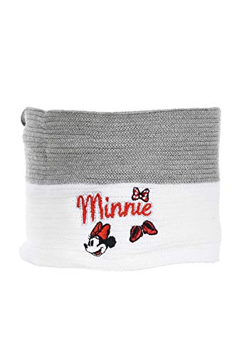 Minnie-Mouse Bufanda de invierno de forro polar para niñas, gris, Talla única Cover