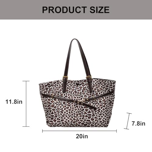 Bolso Tote con Estampado Leopardo para Mujeres miniatura 4