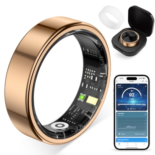 Image of Smart Ring for Women, Health Tracker & 5ATM, COLMI R02. (Rose Gold, 7#)