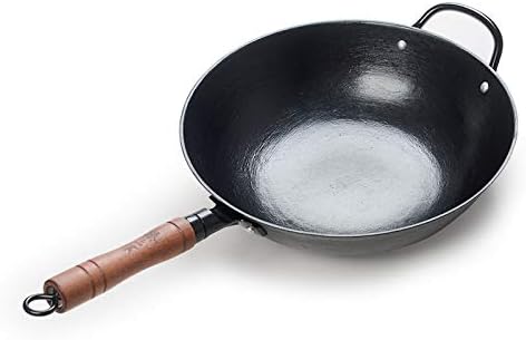 ZhenSanHuan Wok de Hierro Fundido 34cm Antiadherente miniatura 3