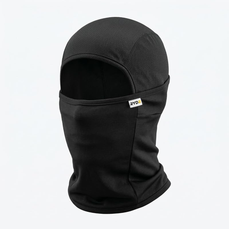 RYDR Balaclava Face Mask for Bikers – Full Face Mask for Helmet, Bike Riding Head Cover for Men, Breathable Balaclava Mask for Motorcycle, Cycling & Outdoor Use-image-43