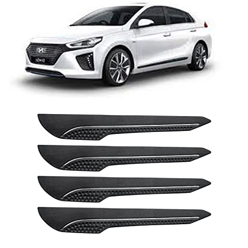 Image of AOSIS-Car Bumper Protector /Bumper Guard for Hyundai Ioniq with Single Chrome Stripe (4-Pcs)