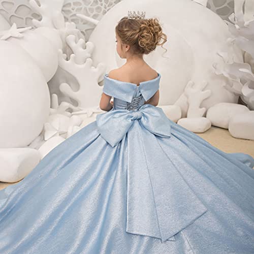 Girls' Off The Shoulder Pageant Dresses Sequin Aline Princess Prom Dress Formal Ball Gowns 20222