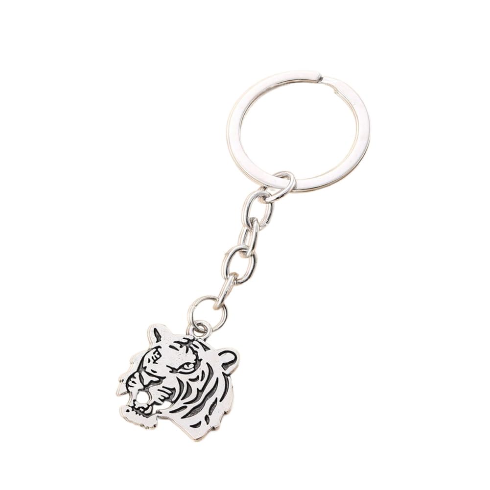 ARFUKA Minimalist Tiger Head Keyring Alloy Car Keychain Jewelry Accessories for Women Men