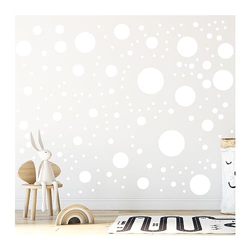 StickerDeen 500+ Assorted Polka Dot Circle Wall Stickers for Kids Bedroom Living Room Classroom