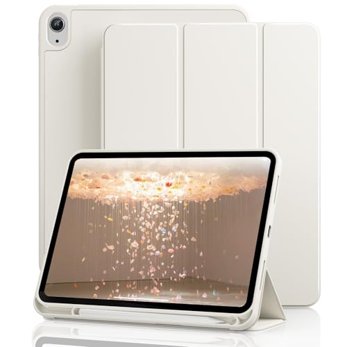Étui iPad 2025 ajustable contre les reflets avec support trois volets ergonomique