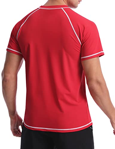 Image of Men's Swim Shirts Rash Guard UPF 50+ UV Sun Protection T-Shirt Quick Dry Fishing Beach T Shirts