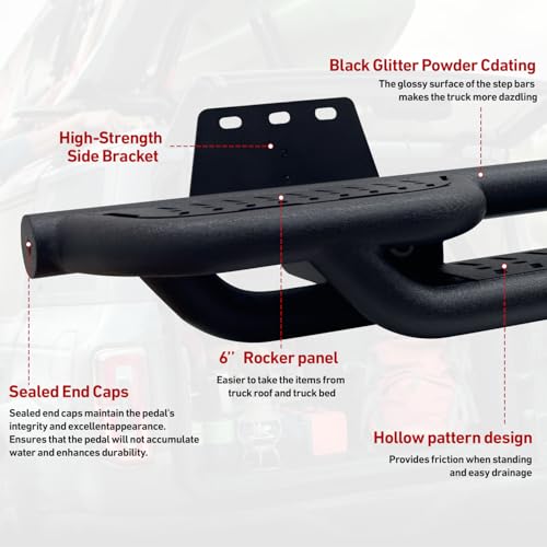 Estribos laterales para Dodge Ram 1500 2019-2025 negro miniatura 5