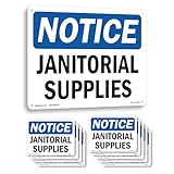 Janitorial Supplies OSHA Notice Rigid Plastic Sign 24 Inch x 18 Inch - 10 Pack
