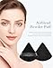 2pcs Triangle Powder Puff Makeup Sponge Powder Puffs for Face Powder Loose Powder, Velour Cosmetic Foundation Sponge Setting Powder Puff Beauty Makeup Tool Wet Dry, Black