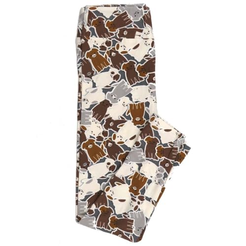 Lularoe Kids Sm-Med S/M Dogs Sitting Leggings fits Kids Sizes 2-6 1510-A33-219456 Multicoloured
