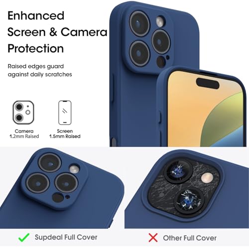 Andwing For iPhone 16 Pro Max Case,Silicone Case Soft Ultra For iPhone 16 Pro Max Phone Case Slim Protective Shockproof Cover Scratch-Resistant Microfiber Lining - Image 3