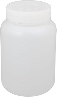 Aexit 500ml Plastic Flasks Wide Mouth Round Seal Liner Reagent Bottle Sample Cell Culture Flasks Bottle White