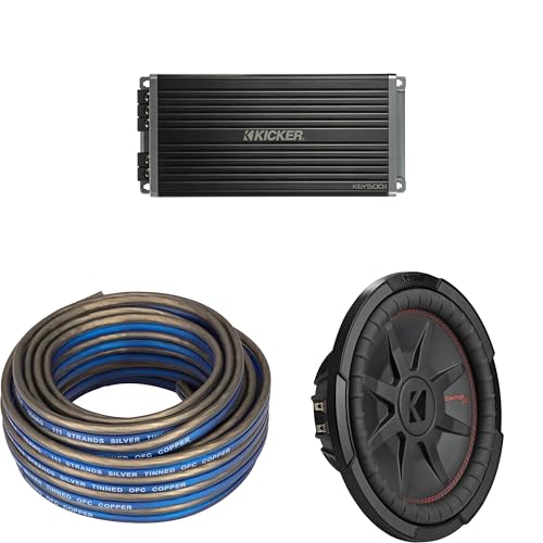 KICKER 48CWRT124 CompRT 12�C���`�T�u�E�[�t�@�[�ADVC�A4�I�[���A47Key5001�A���v&�X�s�[�J�[���C���[�o���h���t��