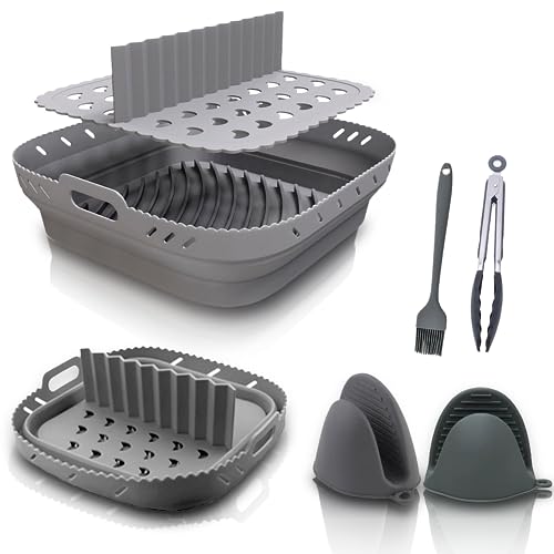 Molde Silicona Freidora de Aire/sin Aceite con Separador Accesorios incluye Cesta Antiadherente...