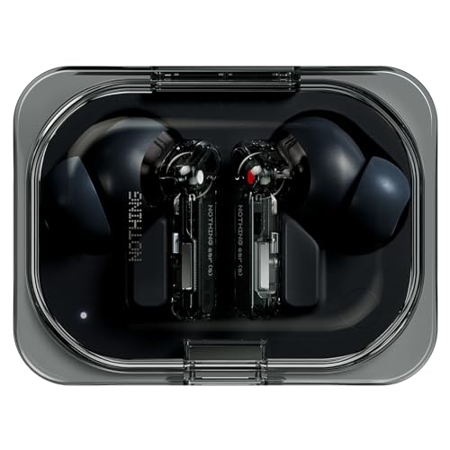 Nothing Ear (a) Wireless Earbuds with ChatGPT Integration, 45dB Hybrid Noise Cancelling Earbuds, Hi-Res Audio, Advanced Equaliser, Dual Connect, 6 Mics,42.5H Playtime Ear buds Wireless Bluetooth Black