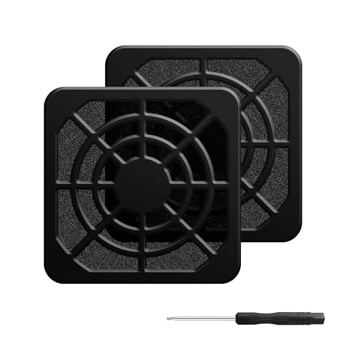 YIMATEECO Filtro de polvo para carcasa de PC, cubierta de ventilador de 40 mm, carcasa de PC, filtro de polvo, malla de malla, cubierta de rejilla protectora de plástico con tornillos (40 mm, 2