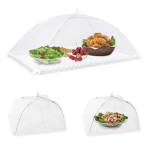 UTMACH 3 Stücke Fliegenhaube,Faltbar Abdeckhauben für Lebensmittel,Faltbare Kuchenabdeckung für Outdoor Picknick Camping Obst