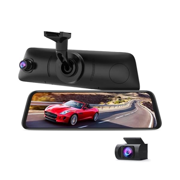 AUTO-VOX V5PRO 1080P 9.35” OEM Rear View Mirror Camera, Full Laminated Ultrathin Touch Screen Mirror Dash Cam Front and Rear with No Glare, Super Night Vision Car Backup Camera Mirror