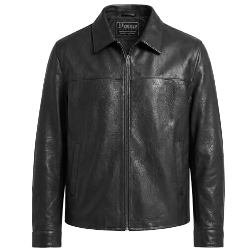 Image of Snuff Leather Jacket Genuine Lambskin Leather Jacket For Men Vintage Classic Snuff Style with Zip Out Liner