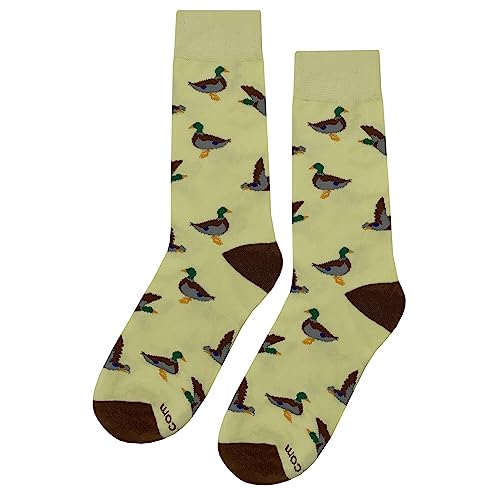 Mallard Duck Dress Socks Funny Novelty Crazy Fun Design Men Size 8-12 Cotton Casual Crew Colorful Funky Fancy Socks Gift for Men