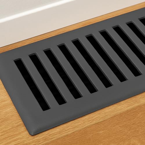 Sierra Grates 4” x 10” Contemporary Design Floor Register in Granite Grey Finish - Vent Covers for Home Floor- Decorative Air Vent Covers- Floor Register 4” x 10” (Duct Opening) by Sierra Grates - Used condition - Image 6