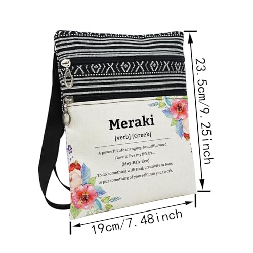 Greek Inspirational Definition Messenger Bag Small Ethnic Pattern Printed Adjustable Strap Crossbody Zipper Bag Phone Organizer Wallet Cute Shoulder Handbag for Women2