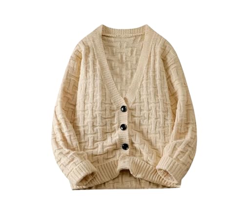 Men's Knitted Sweater Casual Single Breasted Solid Color Knit Cardigan Sweater