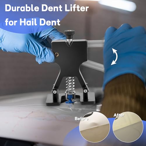 Image of PDR Paintless Dent Repair Kit, Car Dent Removal Tools with 100W Glue Gun, Puller, Tabs, Rubber Hammer, Mini Suction Cups - Professional Auto Body Dent Repair Tools for Car Small Dents & Hail Dent