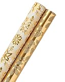 Papyrus Holiday Gold Wrapping Paper Set, 2-Roll